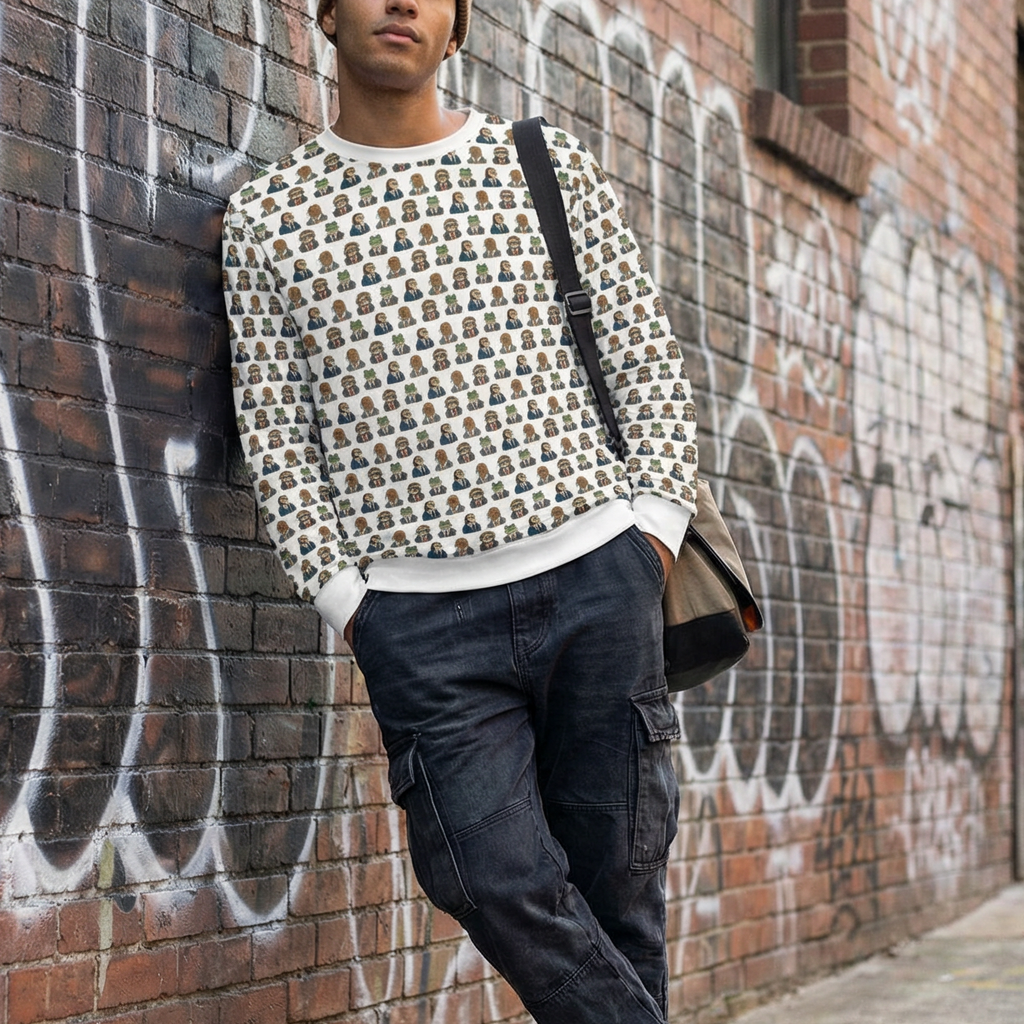 Person leaning against a graffiti-covered wall in an urban setting